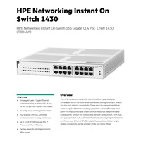 HPE Networking Instant On Switch 16p Gigabit CL4 PoE 124W 1430