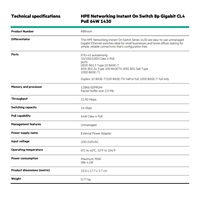 HPE Networking Instant On Switch 8p Gigabit CL4 PoE 64W 1430