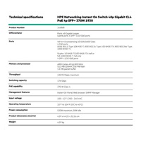 HPE Networking Instant On Switch 48p Gigabit CL4 PoE 4p SFP+ 370W 1930 (JL686B)
