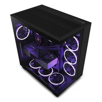 NZXT skříň H9 Flow dvoukomorová ATX / 4x120mm fan / až 10xfan / perforovaný top / proskl. bočnice, front / černá