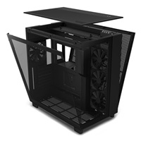 NZXT skříň H9 Flow dvoukomorová ATX / 4x120mm fan / až 10xfan / perforovaný top / proskl. bočnice, front / černá
