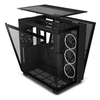 NZXT skříň H9 Elite dvoukomorová ATX / 3xRGB 120 mm / 1x 120mm fan / prosklená / RGB&fan controler / černá