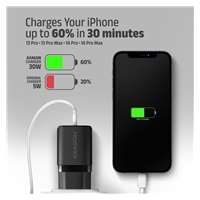 AXAGON ACU-PQ30, Sil ładowarka sieciowa 30W, 2x port (USB-A + USB-C), PD3.0/PPS/QC4+/SFC/AFC/Apple, czarna