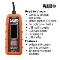 KLEIN TOOLS - USB Digitální měřič, USB-A