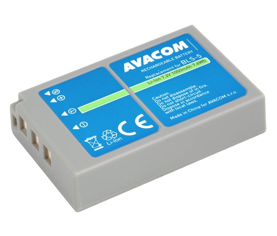 AVACOM náhradní baterie Olympus BLS-5, BLS-50 Li-ion 7.2V 1050mAh 7.6Wh