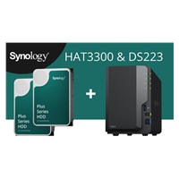 Synology DS223 DiskStation (4C/RealtekRTD1619B/1,7GHz/2GBRAM/2xSATA/2xUSB3.2/1xGbE)
