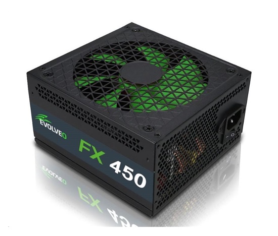 EVOLVEO FX 450, zdroj 450W ATX, 14cm, tichý, 80+, bulk