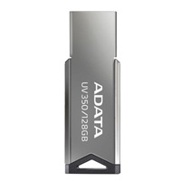 ADATA Flash Disk 128GB UV350, USB 3.2 Dash Drive, tmavě stříbrná textura kov