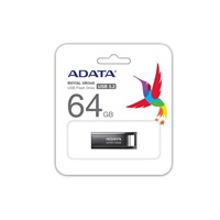 ADATA Flash Disk 64GB UR340, USB 3.2 Dash Drive, kov lesklá černá