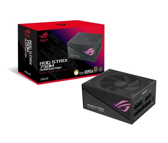 ASUS zdroj ROG STRIX 750W Gold Aura Edition, 750W, 80+ Gold, ARGB