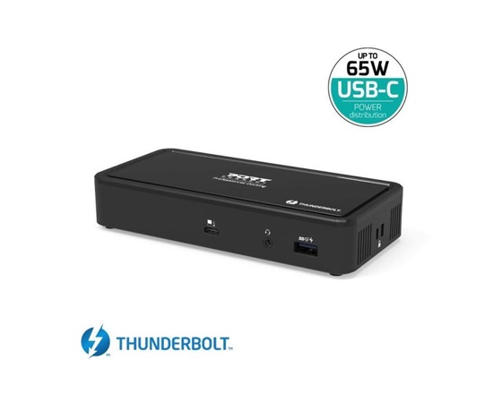 PORT dokovací stanice 9v1 THUNDERBOLT 2x 4K, 2x DP, RJ45, 3x USB-A, 2x USB-C, USB-C 65W, 3,5