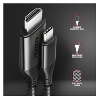 AXAGON RVC-HI2MC, USB-C -> HDMI 2.0 konwerter / kabel 1.8m, 4K/60Hz HDR10