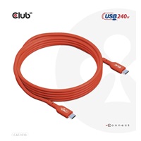 Club3D Kabel USB2 Type-C Bi-Directional USB-IF Certifikovaný 480Mb, PD 240W(48V/5A) EPR M/M 3m
