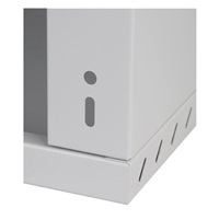 LEXI-Net 19" nástěnný rozvaděč Basic 4U 520x450, skleněné dveře, bez zad, rozložený, šedý