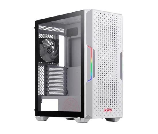 ADATA XPG case STARKER AIR Mid-Tower, bez zdroje, 1x 120mm + 1x 120mm ARGB, Bílá