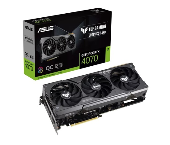 ASUS VGA NVIDIA GeForce RTX 4070 TUF GAMING 12G, 12G GDDR6X, 3xDP, 1xHDMI