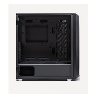 1stCOOL skříň Wind Storm Black MiddleTower ARGB, AU, USB3.0, bez zdroje, RGB fan, průhledná bočnice, černá