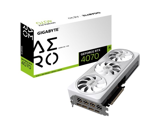 GIGABYTE VGA NVIDIA GeForce RTX 4070 AERO OC 12G, 12G GDDR6X, 3xDP, 1xHDMI