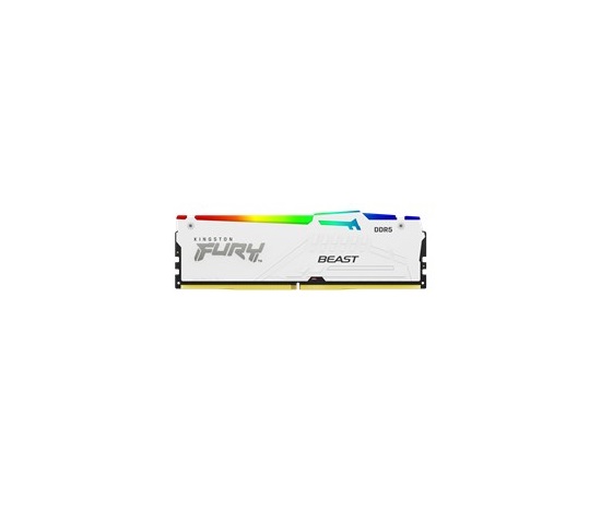 KINGSTON DIMM DDR5 64GB (Kit of 2) 5600MT/s CL40 FURY Beast Bílá RGB XMP