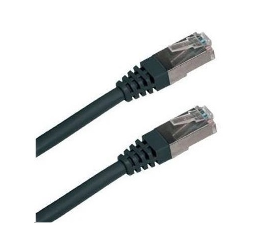 XtendLan patch kabel Cat5E, FTP - 1m, černý (prodej po 10 ks)