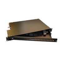 Optická vana výsuvná otočná 1U, 24x SC simplex (24x LC duplex, 24x E2000) s kazetou pro 24 svárů, černá