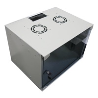 XtendLan 19" nástěnný rozvaděč 7U 520x400, nosnost 35 kg, skleněné kouřové dveře, svařovaný, šedý