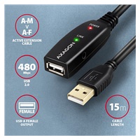 AXAGON ADR-215, USB 2.0 A-M -> A-F aktywny przedłużający / repeater kabel, 15m