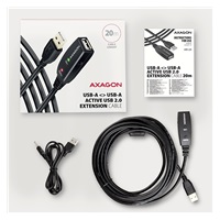 AXAGON ADR-220, USB 2.0 A-M -> A-F aktywny przedłużający / repeater kabel, 20m