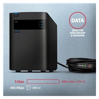 AXAGON ADR-305, USB 3.2 Gen 1 A-M -> A-F aktywny przedłużający / repeater kabel, 5m