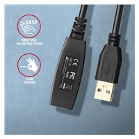 AXAGON ADR-310, USB 3.2 Gen 1 A-M -> A-F aktywny przedłużający / repeater kabel, 10m