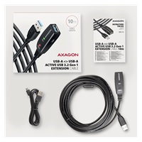 AXAGON ADR-310, USB 3.2 Gen 1 A-M -> A-F aktywny przedłużający / repeater kabel, 10m