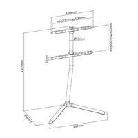 Dizajnový stojan na televizi Fiber Mounts M8C68