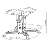 Držák na projektor Fiber Mounts M5C82