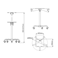 Stolek na projektor nebo notebook EDBAK PT03