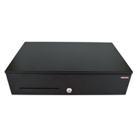 Virtuos pokladní zásuvka SK-500CB s kabelem, kov. pořadač 8/8, 9-24V, černá