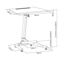 Stolek na notebook laptop Fiber Mounts M8C49B