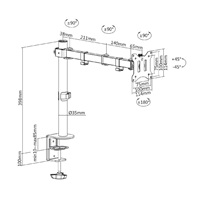Kancelářský držák monitoru Fiber Mounts M8C83