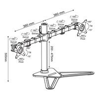 Stolový držák na 2 monitory ErgoSolid NF22LG