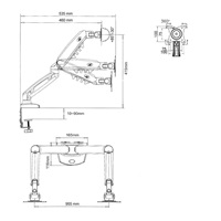 Stolní držák na 2 monitory displeje NB F160