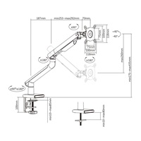 Prémiový stolní držák monitoru Fiber Mounts M4C37