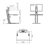 Stolní stojan na monitor a klávesnici ST15W