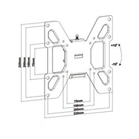 Nástěnný držák na televizory s náklonem Fiber Mounts M5C97
