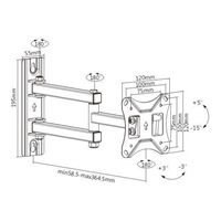 Držák na monitory a malé Tv Fiber Mounts FM233