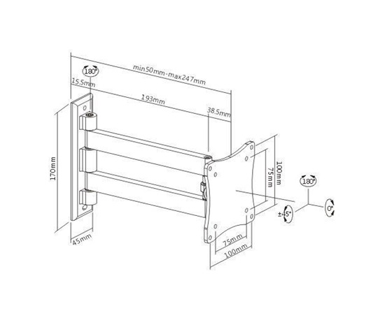 Držák na LCD LED monitory Fiber Mounts FM102G