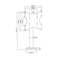 Kvalitní podstavec na Tv 23-50", otáčení do stran +/- 30°, výška 45cm, nosnost 50kg
