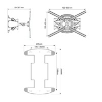 Otočný sklopný držák televize NB NBP5