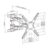 Kvalitní otočný sklopný držák Tv Fiber Mounts SP500
