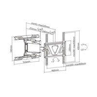 Výsuvný otočný sklopný držák Tv Fiber Mounts Super-1