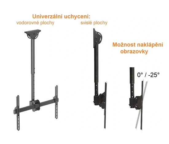 Stropní držák televize Fiber Novelty T600