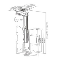 Stropní držák na Tv monitor Fiber Mounts T21